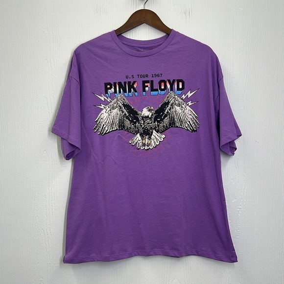 Pink Floyd - NWT US Tour 1967 Bald Eagle Graphic Oversized T Shirt  Size XS - Picture 7 of 10